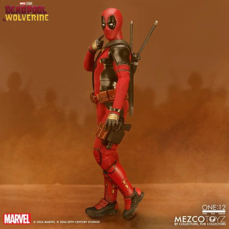 Mezco Toyz Deadpool &amp; Wolverine One: Deadpool (Deluxe Edition)1:12 Scale Collectible Figure 76213