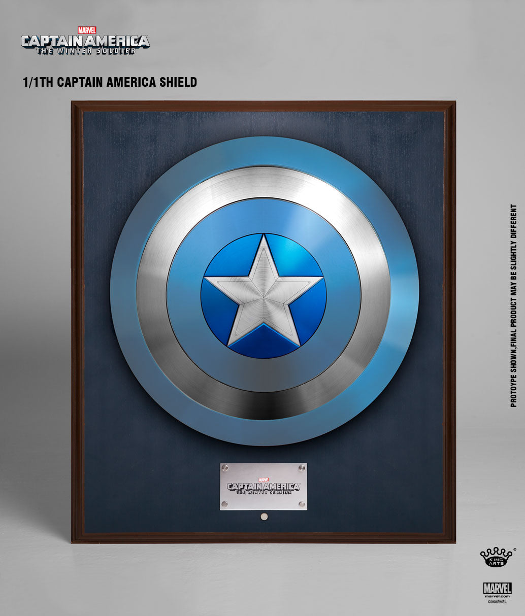 King Arts Captain America 2 - The Winter Soldier: Shield Replica - Stealth Blue Wall Fixed Style