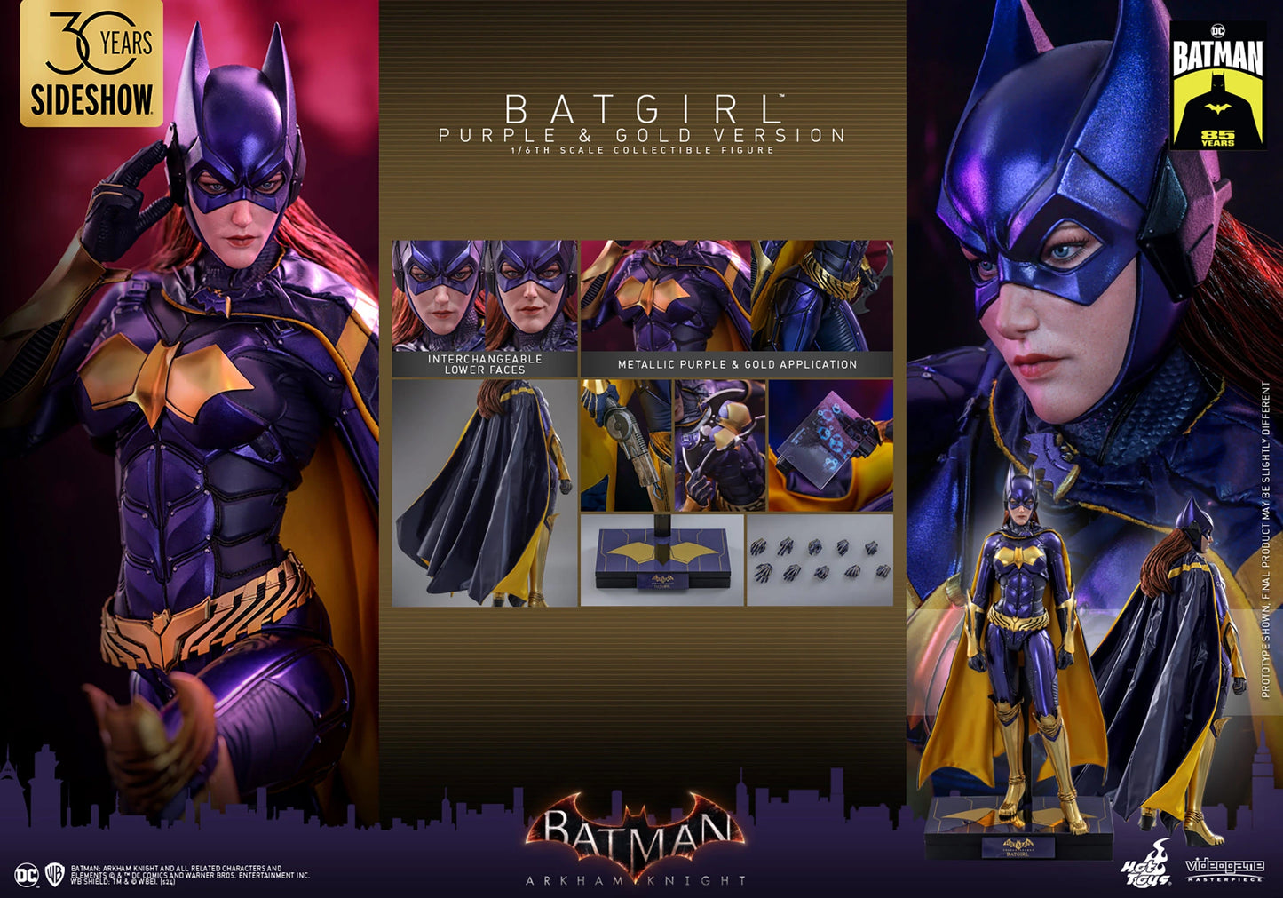 Hot Toys Batman: Arkham Knight - Batgirl (Purple and Gold Version) 1:6 Scale Collectible Figure VGM65