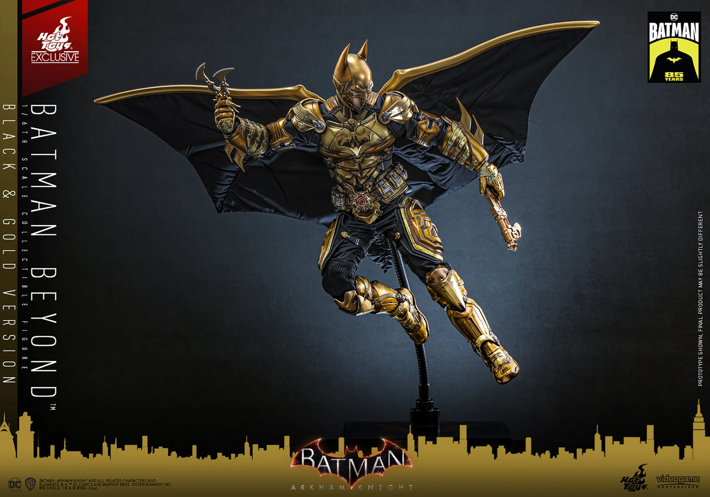 Hot Toys Batman: Arkham Knight - Batman Beyond (Black & Gold Version) 1:6 Scale Collectible Figure VGM64