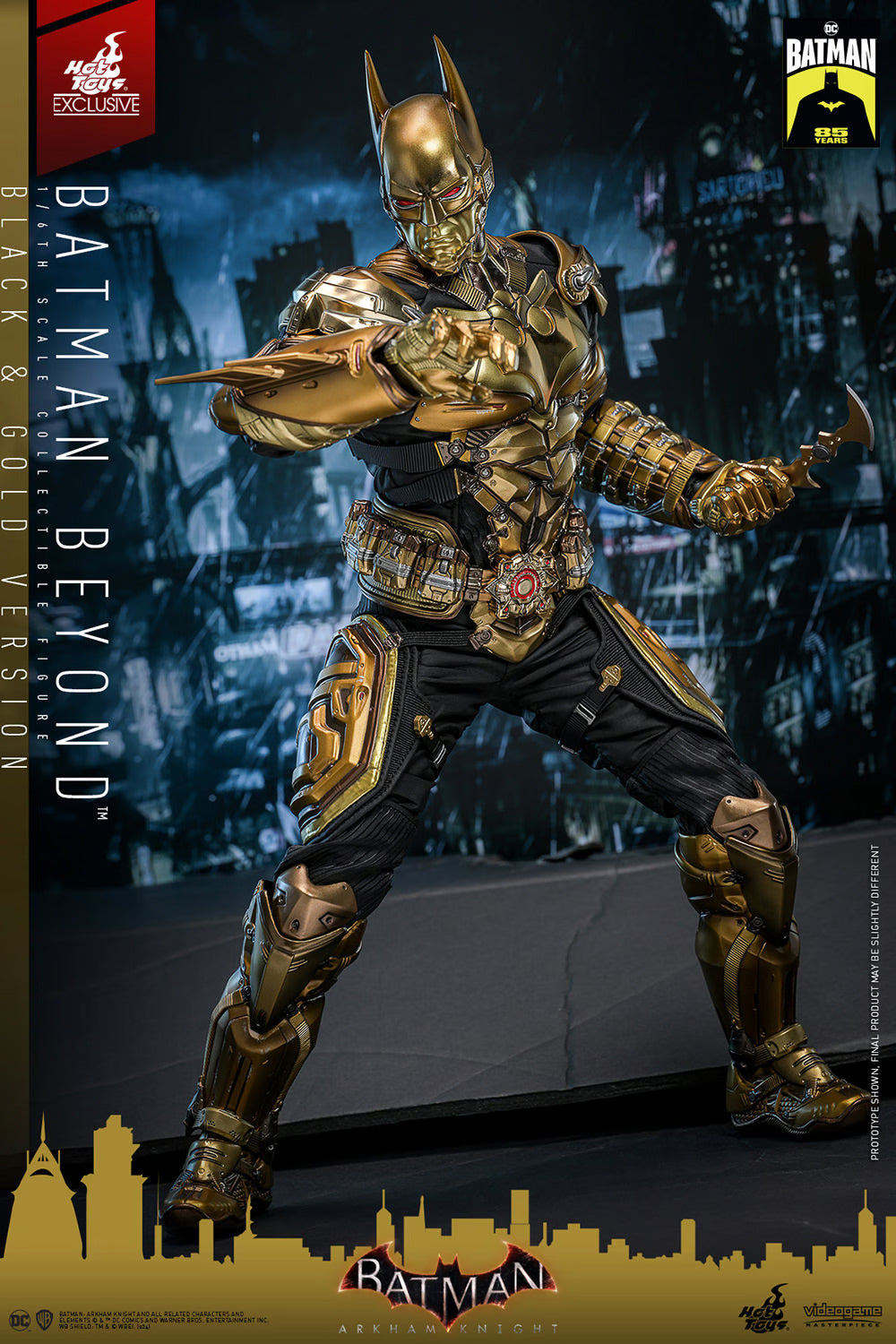 Hot Toys Batman: Arkham Knight - Batman Beyond (Black & Gold Version) 1:6 Scale Collectible Figure VGM64