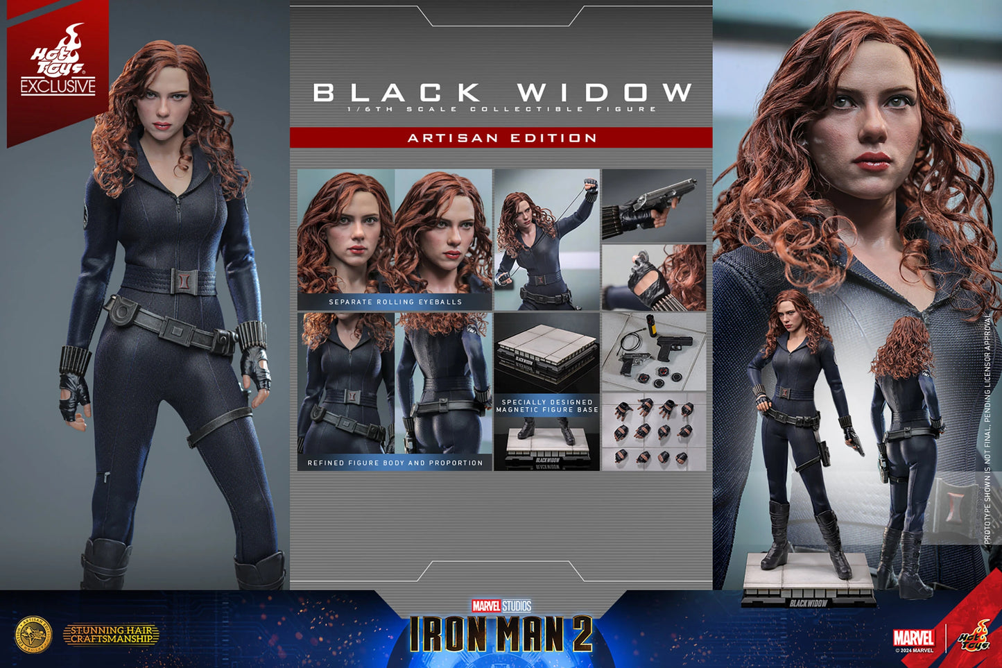 Hot Toys Iron Man 2 - 1:6 Scale Black Widow Collectible Figure (Artisan Edition)(Regular Edition)(Without An Iron Man Gauntlet With Two Interchangeable Hands) MMS757AE