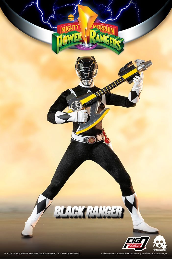 Threezero Mighty Morphin Power Rangers —Black Ranger 1:6 Scale Collectible Figure