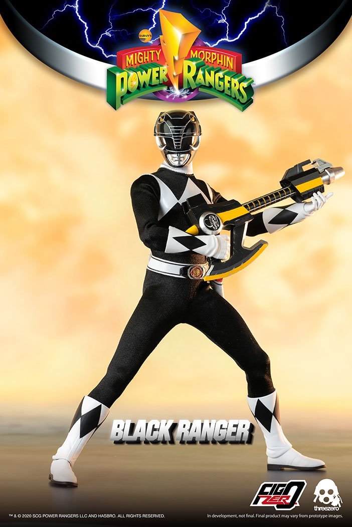 Threezero Mighty Morphin Power Rangers —Black Ranger 1:6 Scale Collectible Figure