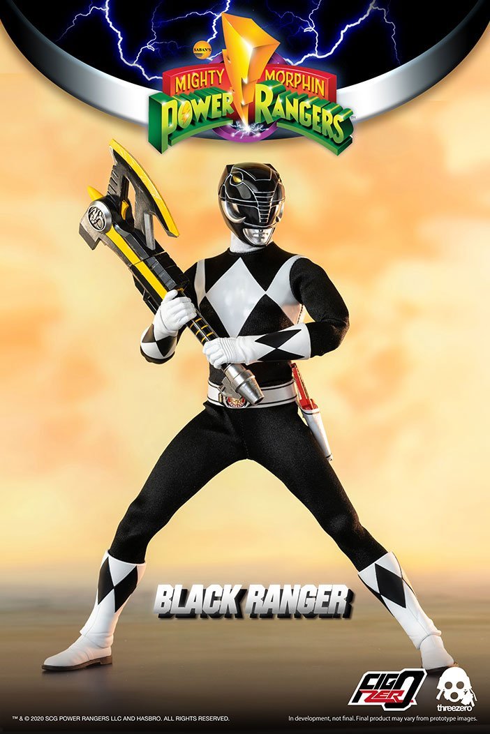 Threezero Mighty Morphin Power Rangers —Black Ranger 1:6 Scale Collectible Figure