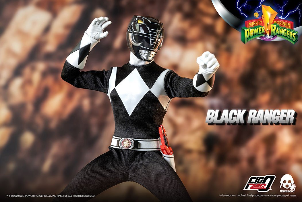 Threezero Mighty Morphin Power Rangers —Black Ranger 1:6 Scale Collectible Figure