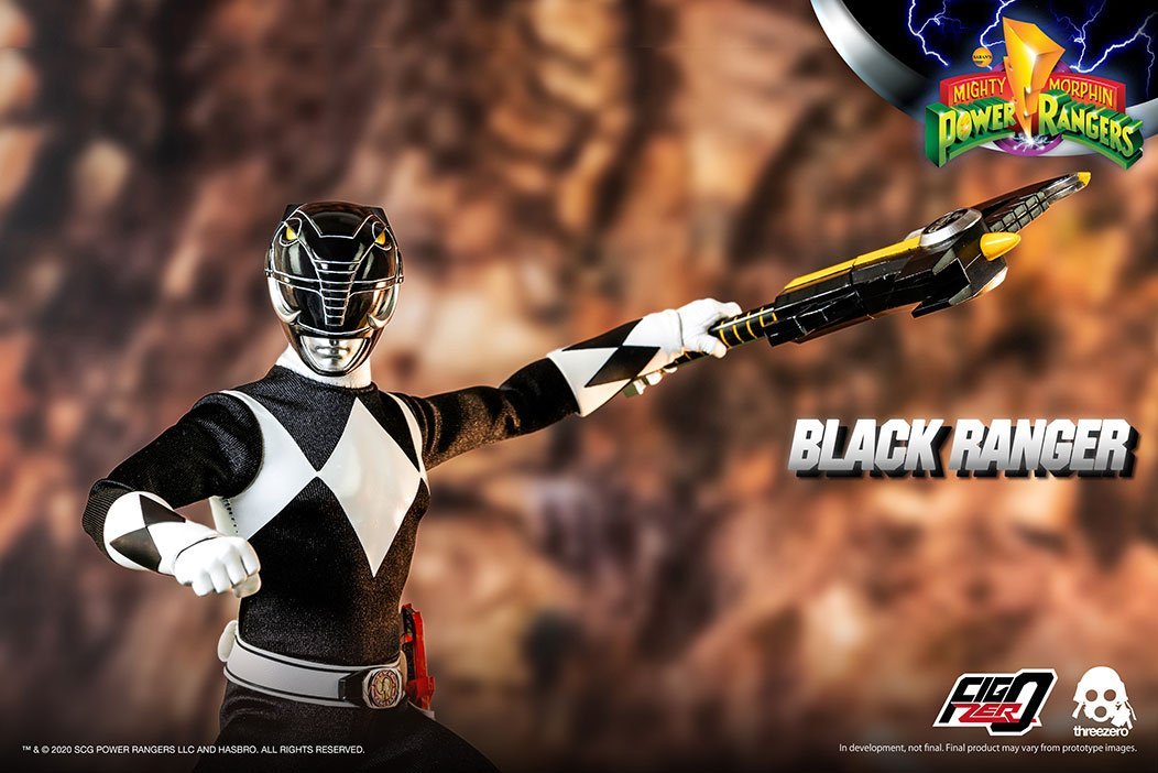 Threezero Mighty Morphin Power Rangers —Black Ranger 1:6 Scale Collectible Figure