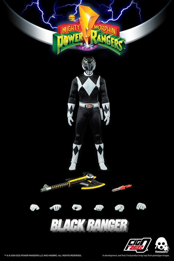 Threezero Mighty Morphin Power Rangers —Black Ranger 1:6 Scale Collectible Figure