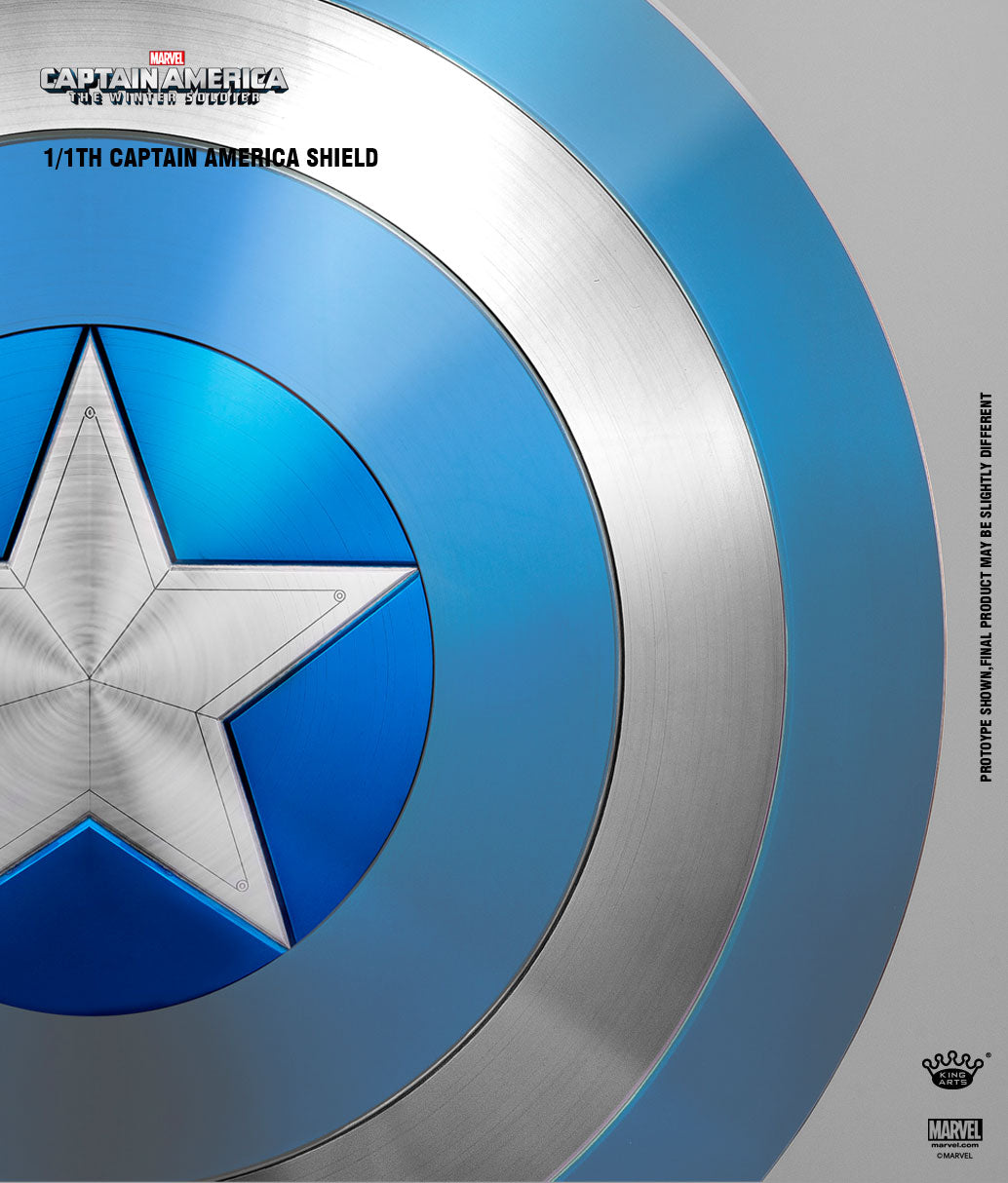 King Arts Captain America 2 - The Winter Soldier: Shield Replica - Stealth Blue Pedestal Style