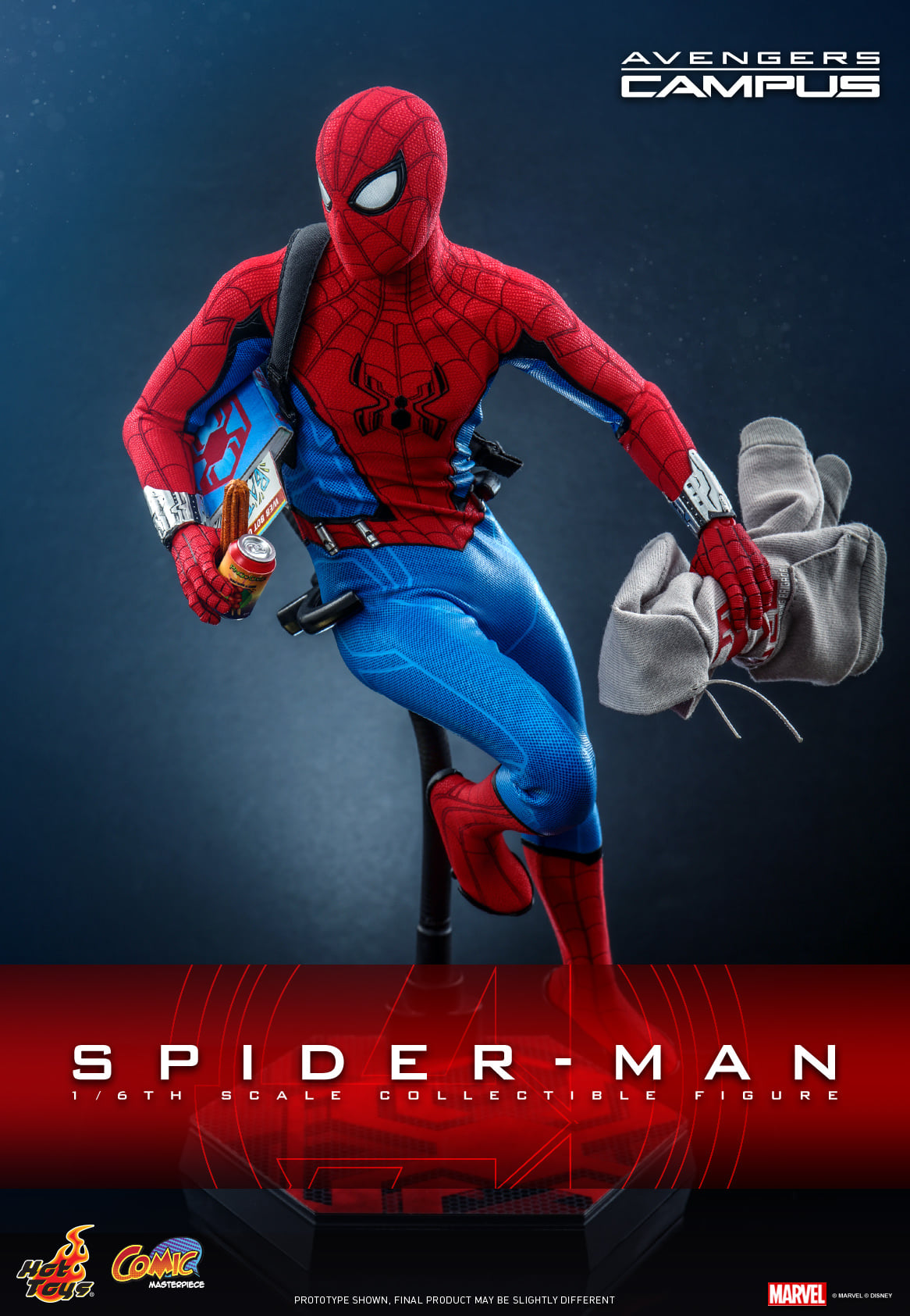 Hot Toys Avengers Campus - 1/6th scale Spider-Man Collectible Figure CMS010B ( D23 Expo Exclusive)