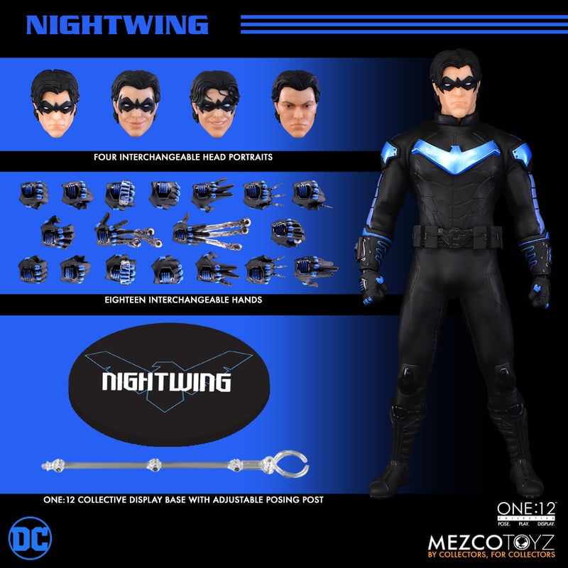 Mezco Toyz "One:12 Collective Nightwing" 1:12 Scale Collectible Figure 76575