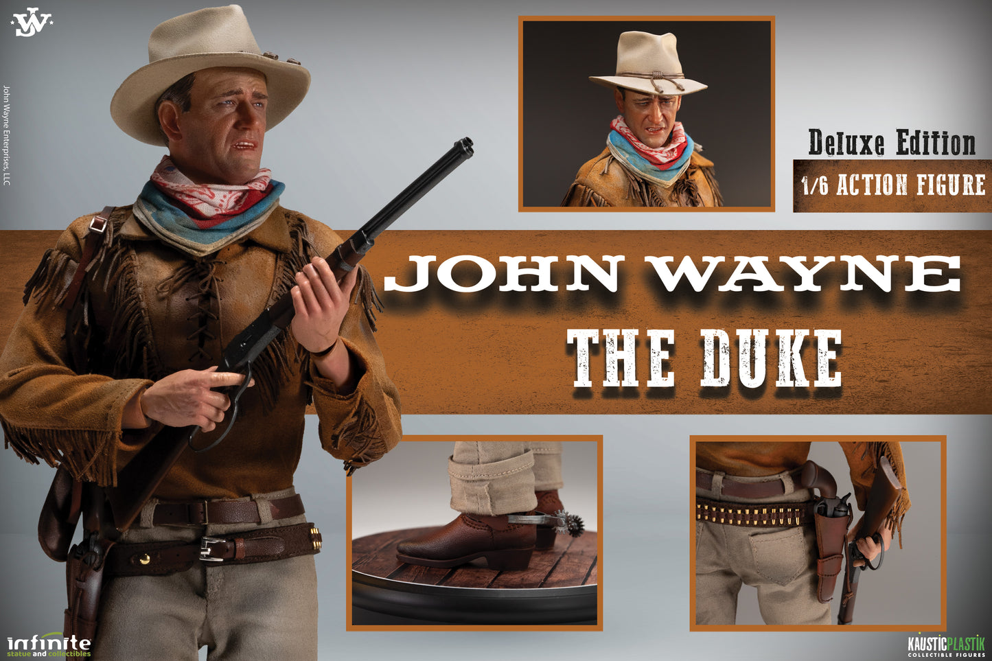 Kaustic Plastik & Infinite Statue John Wayne The Duke 1:6 Action Figure Deluxe Version