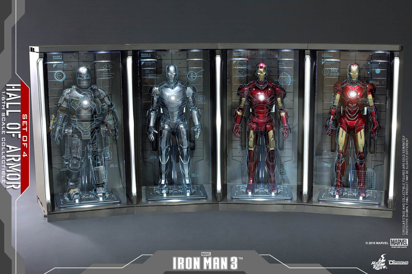 Hot Toys Iron Man 3 Hall Of Armor 1/6th Scale Collectible DS001A