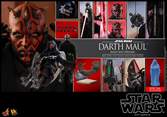 Hot Toys Star Wars Episode I: The Phantom Menace - Darth Maul with Sith Speeder DX17 (Special Edition)