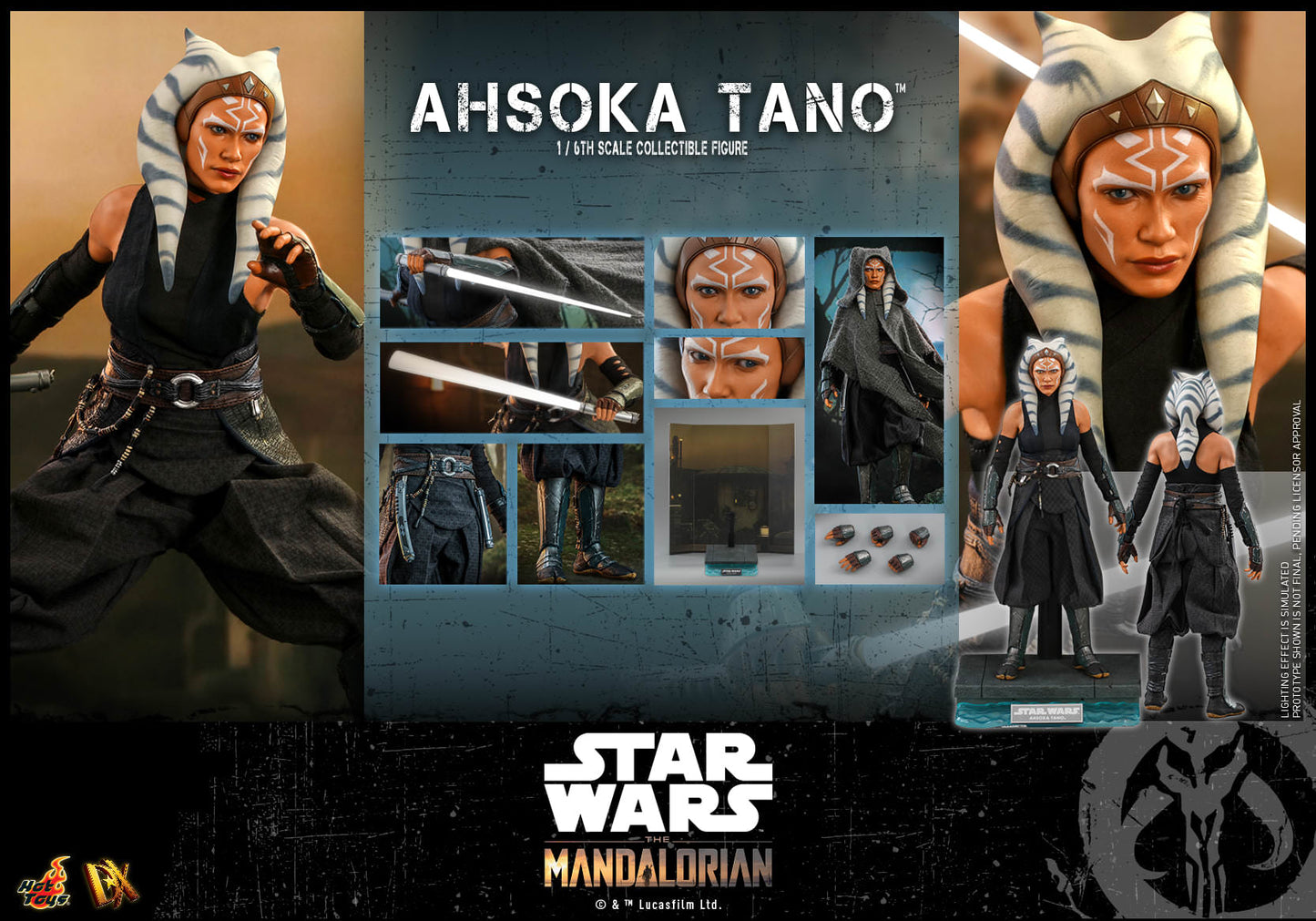 Hot Toys Star Wars™ The Mandalorian™ Ahsoka Tano™ 1/6th Scale Collectible Figure DX20