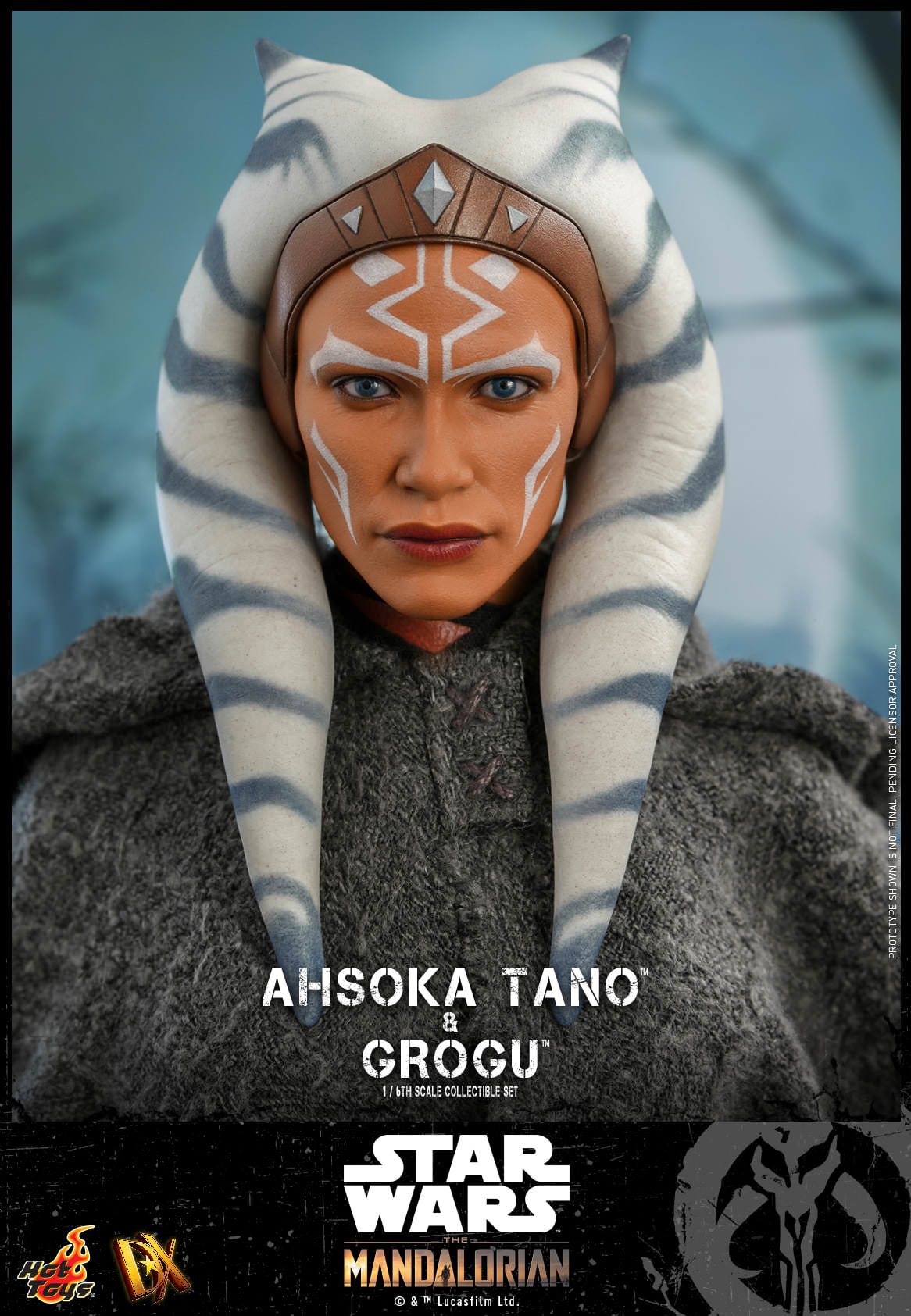 Hot Toys Star Wars™ The Mandalorian™ Ahsoka Tano™ &amp; Grogu™ 1/6th Scale Collectible Set DX21