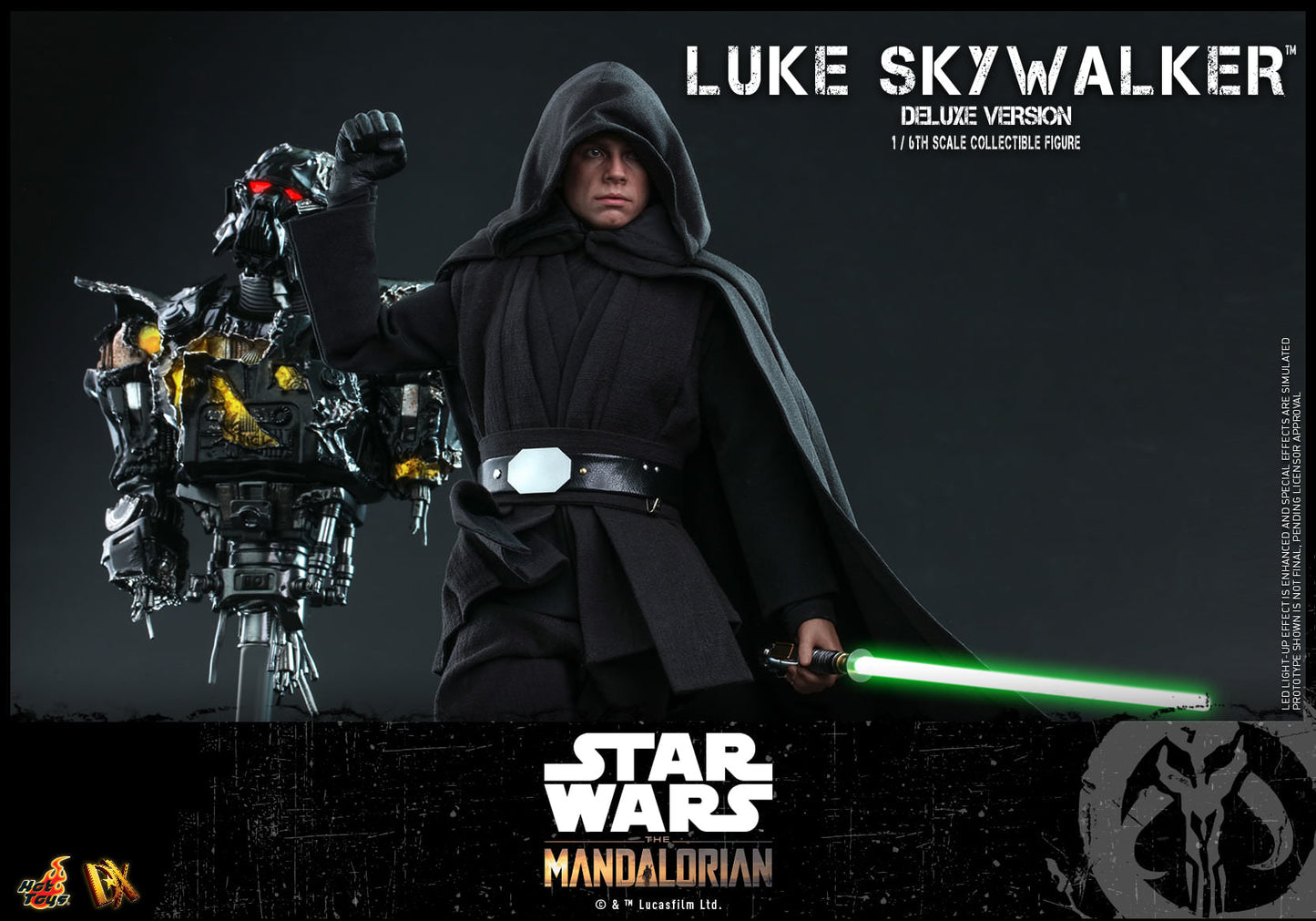 Hot Toys Star Wars: The Mandalorian - 1:6 Scale Luke Skywalker (Special Edition) Collectible Figure DX22B