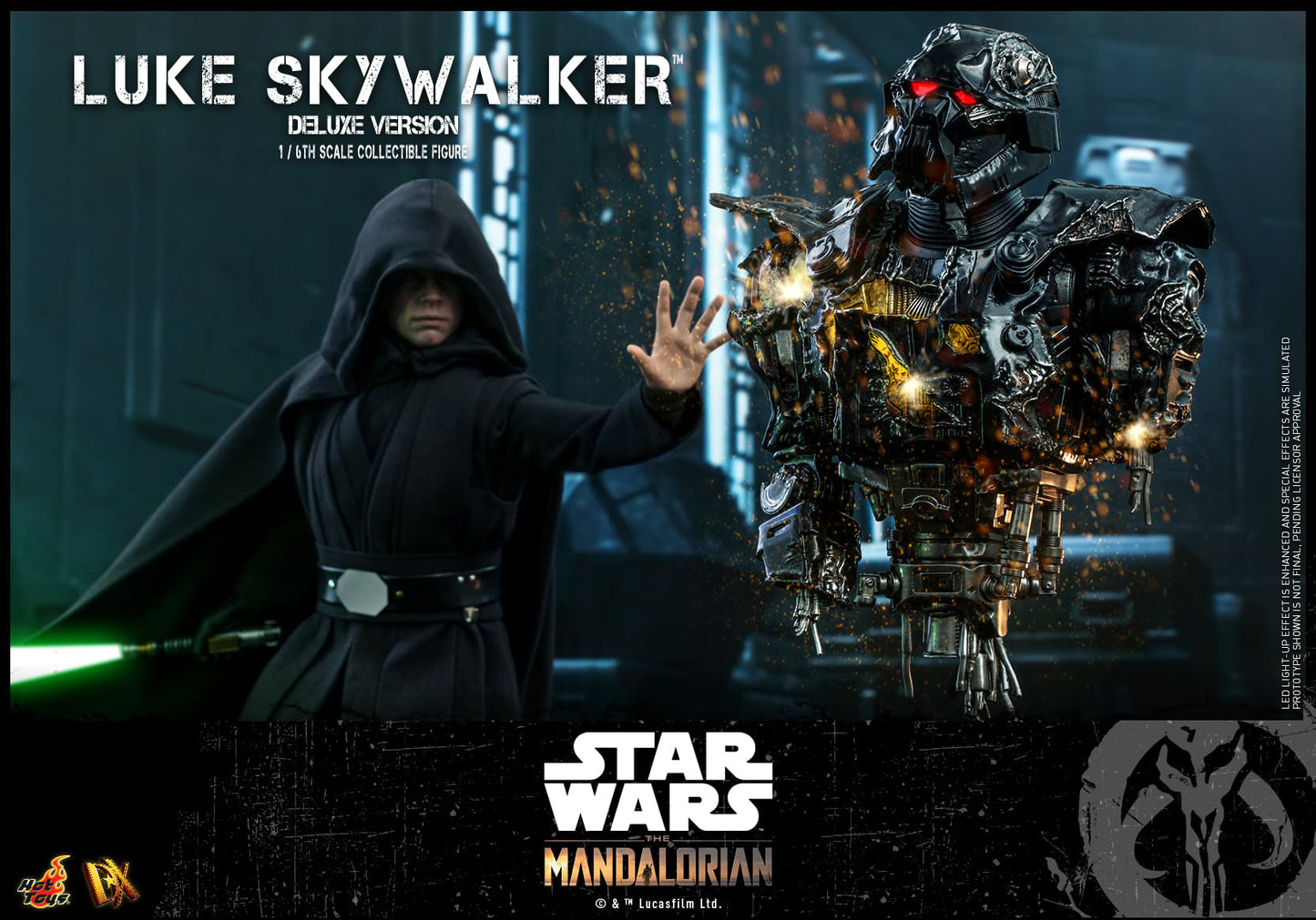 Hot Toys Star Wars: The Mandalorian - 1:6 Scale Luke Skywalker (Special Edition) Collectible Figure DX22B