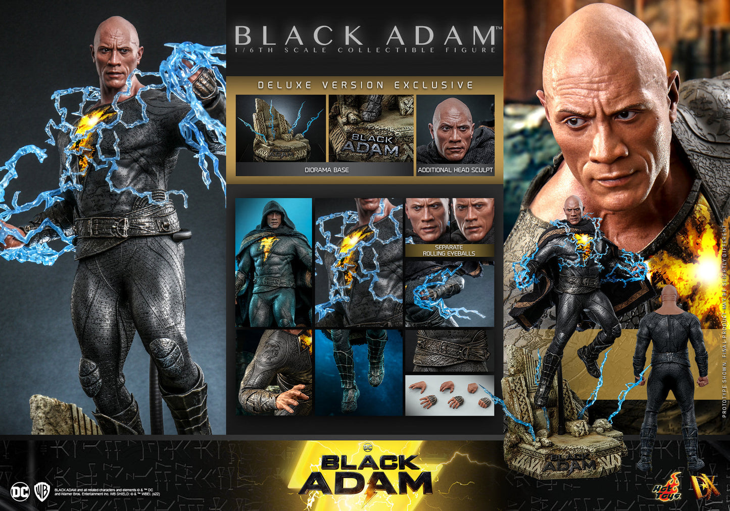 Hot Toys "Black Adam" Black Adam 1:6 Scale Collectible Figure (Deluxe Version) DX30