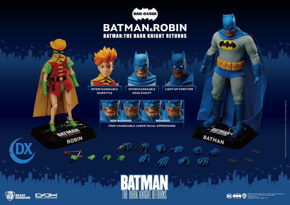 Beast Kingdom Batman: The Dark Knight Returns Dynamic 8ction Heroes Batman & Robin Set