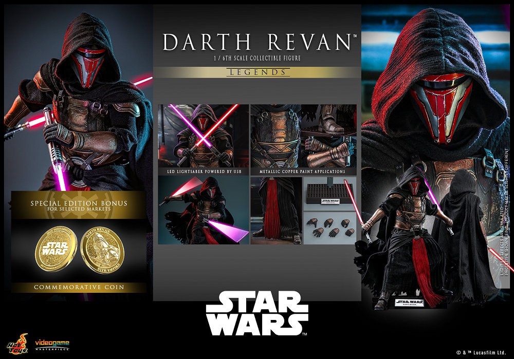 Hot Toys Star Wars™ Darth Revan™ 1:6 Scale Collectible Figure VGM62B (Exclusive Edition)(Global Exclusive Commemorative Coin)