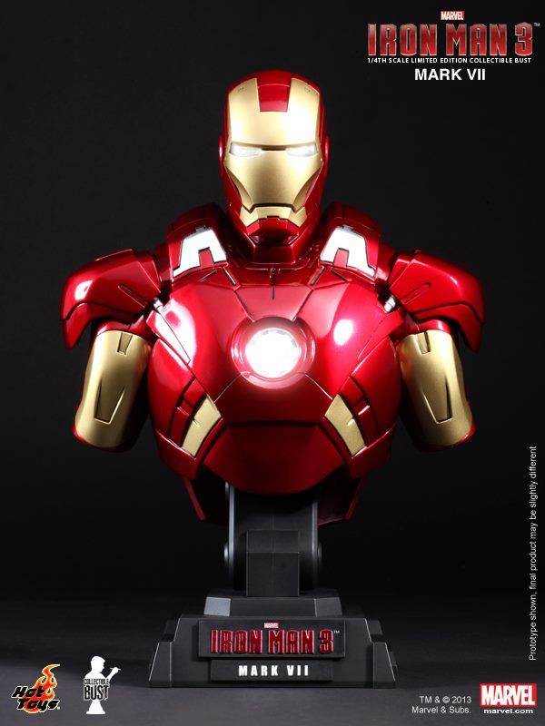 Hot Toys Iron Man Iron Man 3 Mark Vii 1/4th Scale Limited Edition Collectible Bust HTB13