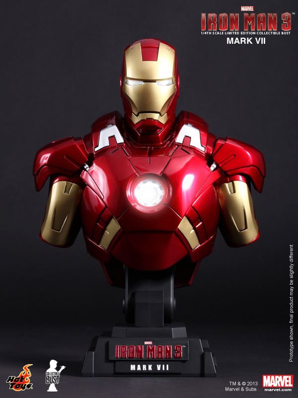 Hot Toys Iron Man Iron Man 3 Mark Vii 1/4th Scale Limited Edition Collectible Bust HTB13