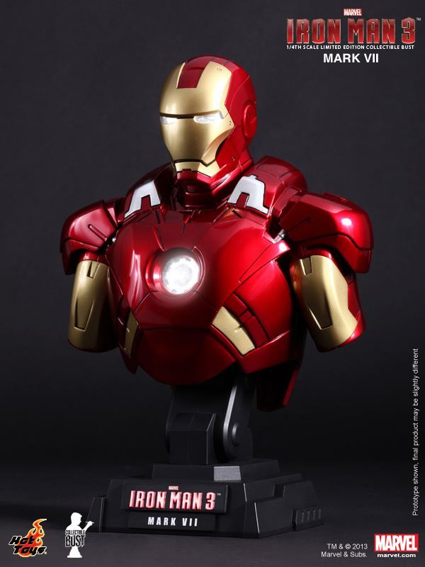 Hot Toys Iron Man Iron Man 3 Mark Vii 1/4th Scale Limited Edition Collectible Bust HTB13