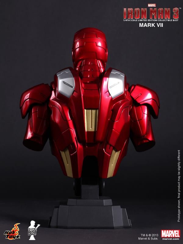 Hot Toys Iron Man Iron Man 3 Mark Vii 1/4th Scale Limited Edition Collectible Bust HTB13