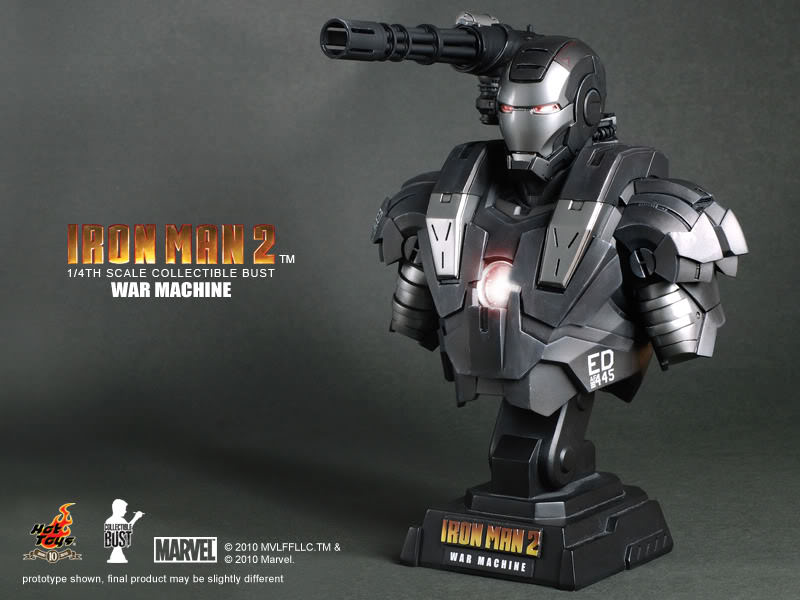 Hot Toys Iron Man 2 War Machine 1/4th Scale Collectible Bust HTB07