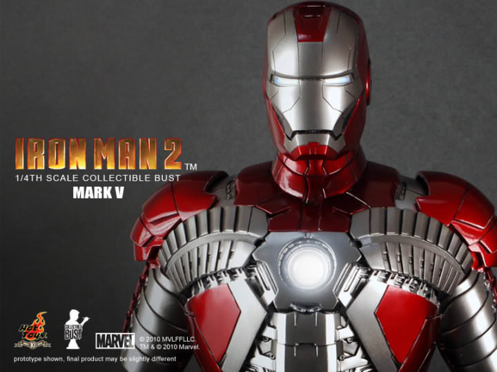 Hot Toys Iron Man 2 Mark V 1/4th Scale Collectible Bust HTB09