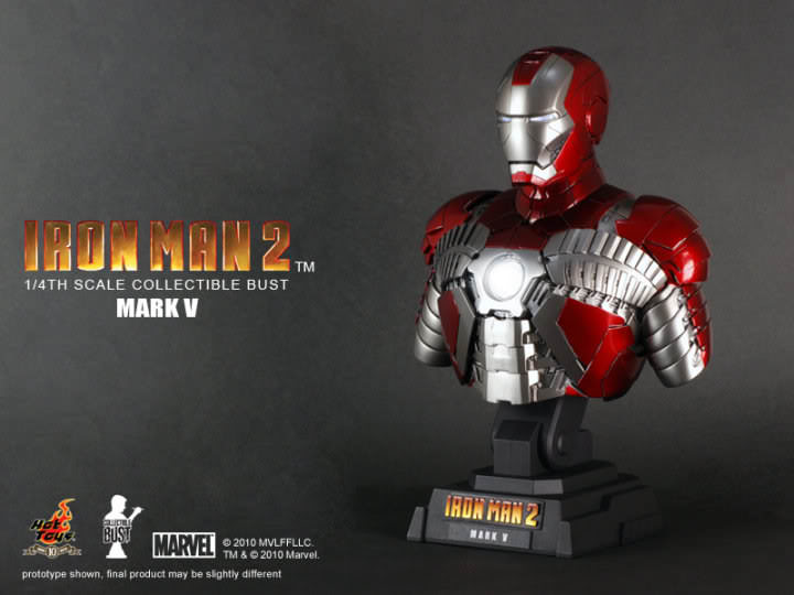 Hot Toys Iron Man 2 Mark V 1/4th Scale Collectible Bust HTB09