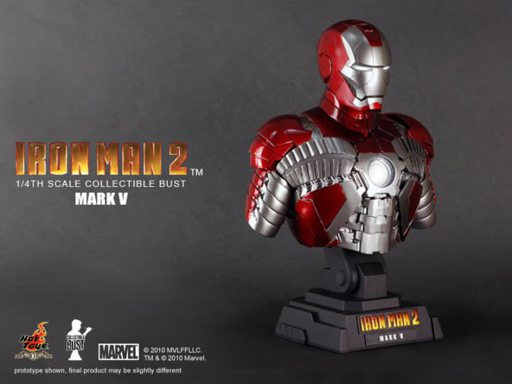 Hot Toys Iron Man 2 Mark V 1/4th Scale Collectible Bust HTB09