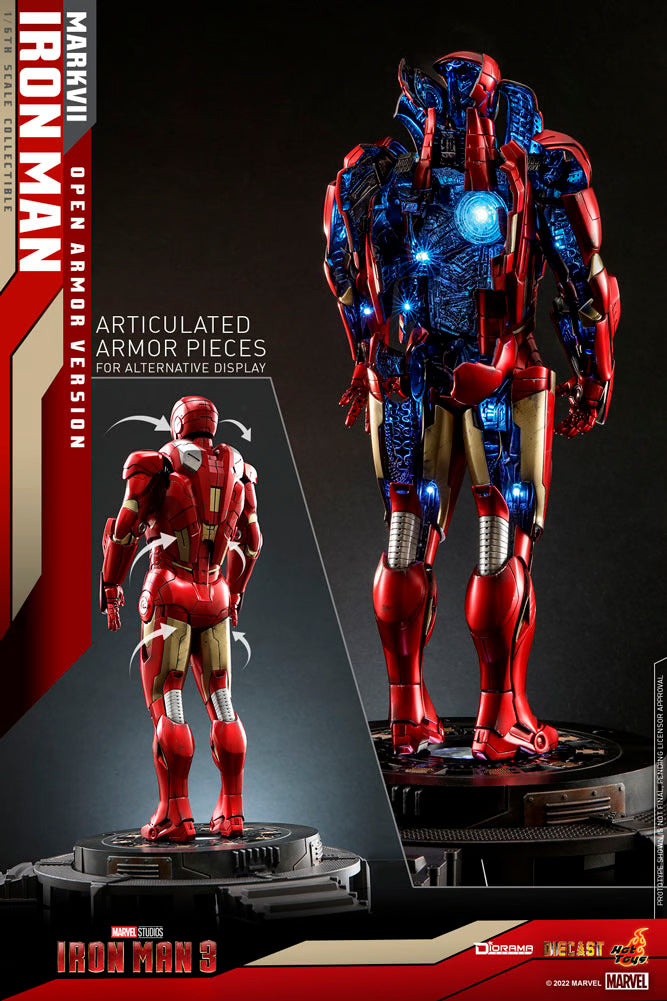 Hot Toys Iron Man 3 Iron Man Mark Vii (Open Armor Version) 1/6th Scale Collectible DS004D51