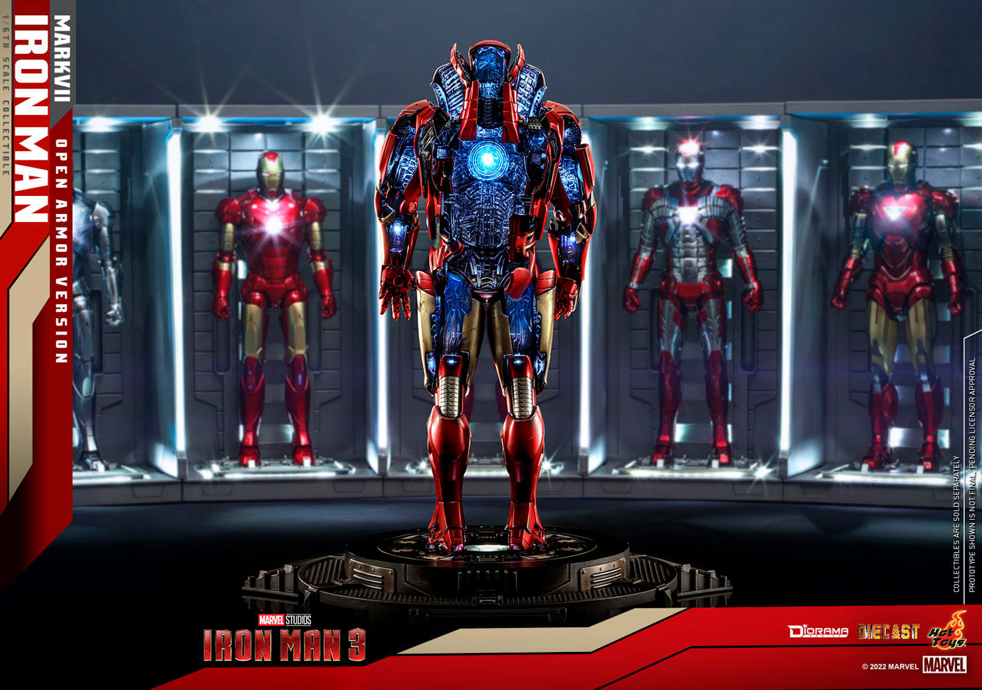 Hot Toys Iron Man 3 Iron Man Mark Vii (Open Armor Version) 1/6th Scale Collectible DS004D51