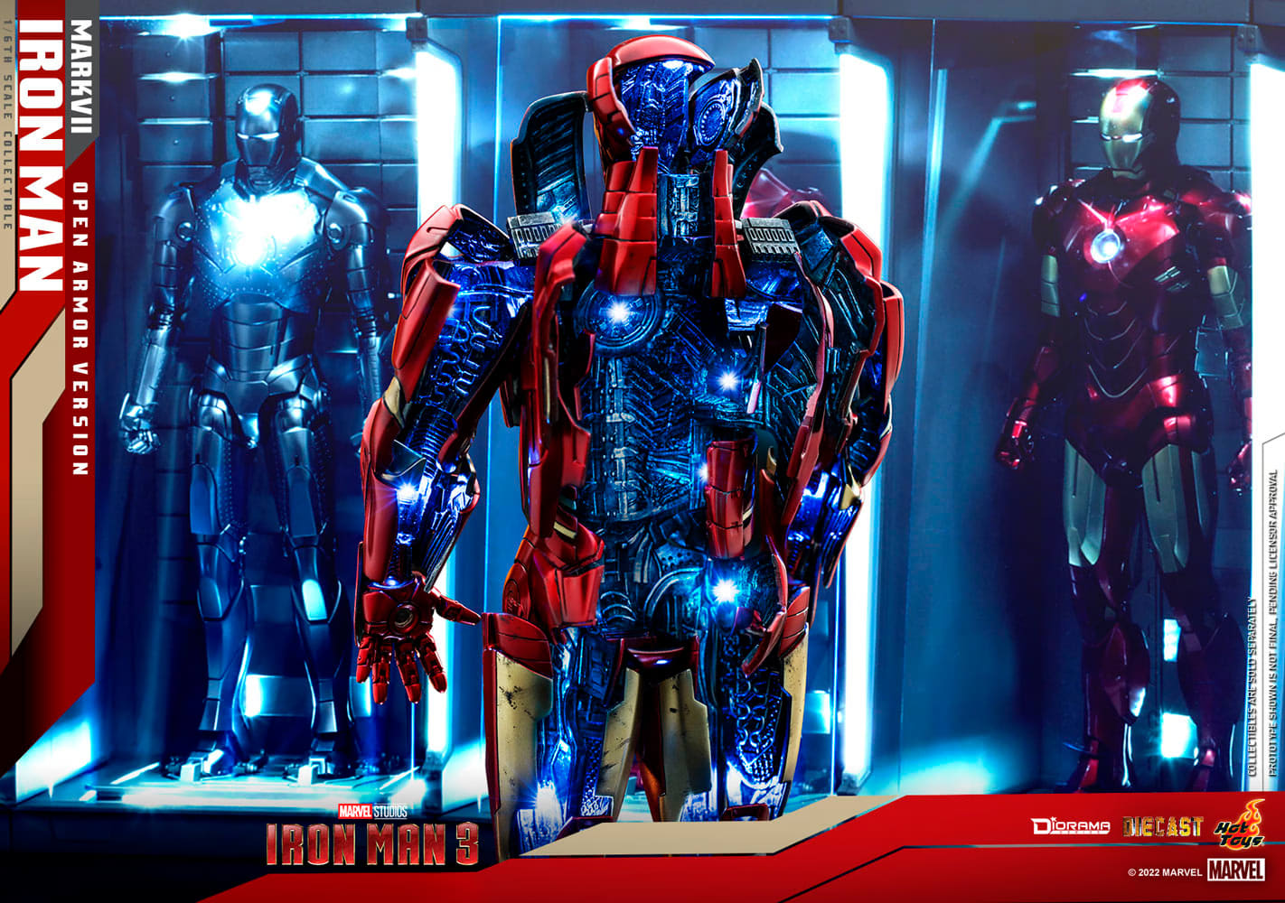 Hot Toys Iron Man 3 Iron Man Mark Vii (Open Armor Version) 1/6th Scale Collectible DS004D51