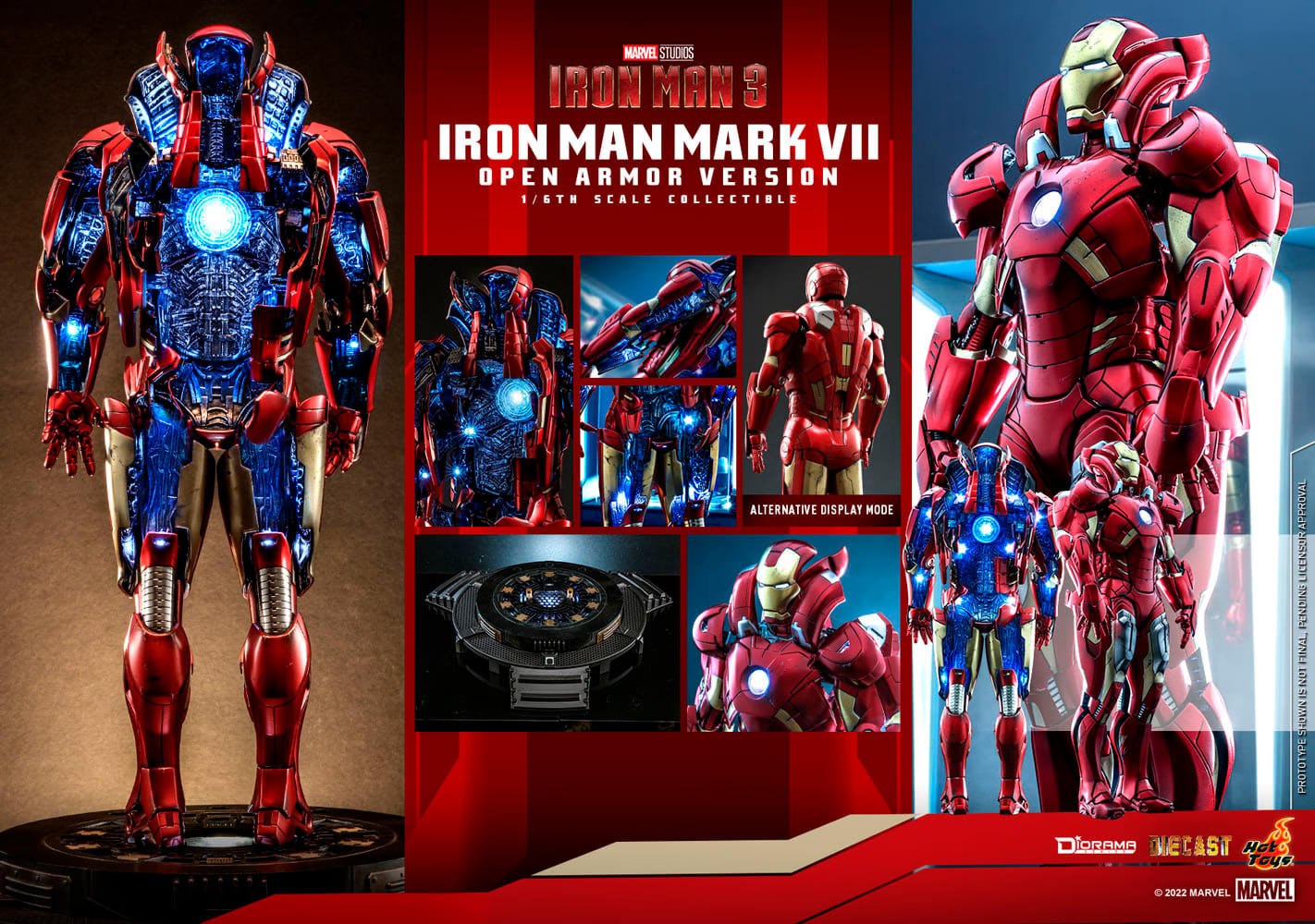 Hot Toys Iron Man 3 Iron Man Mark Vii (Open Armor Version) 1/6th Scale Collectible DS004D51