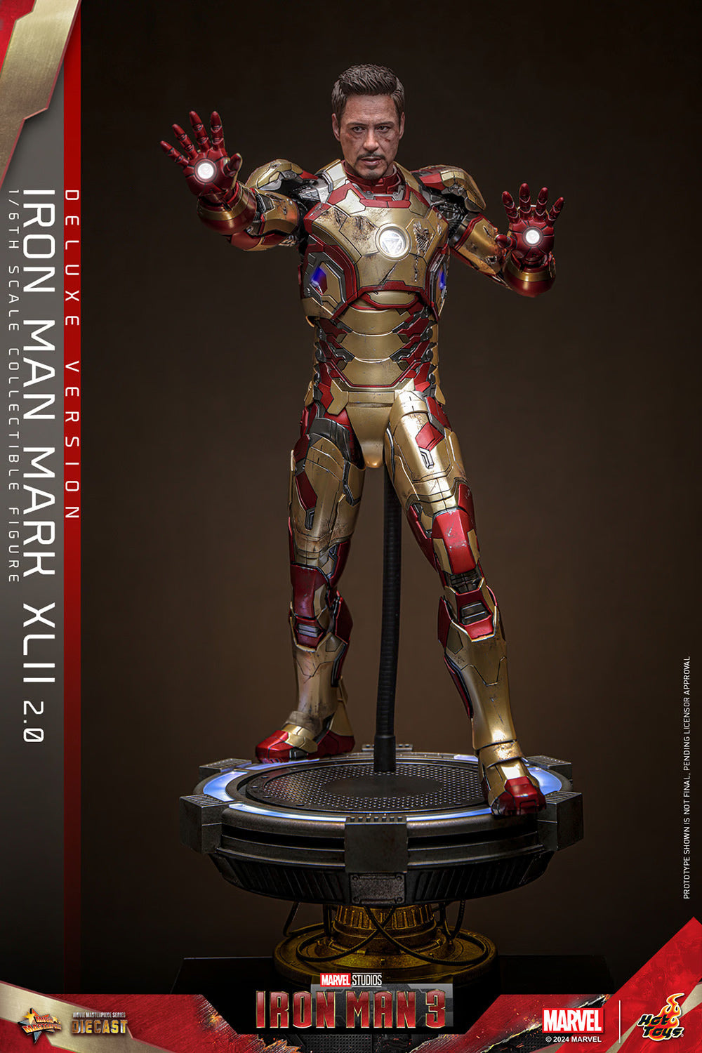 Hot Toys Iron Man 3 Iron Man Mark XlII (2.0)(Deluxe Version) 1:6 Scale Collectible Figure MMS759D66 (Regular Edition)