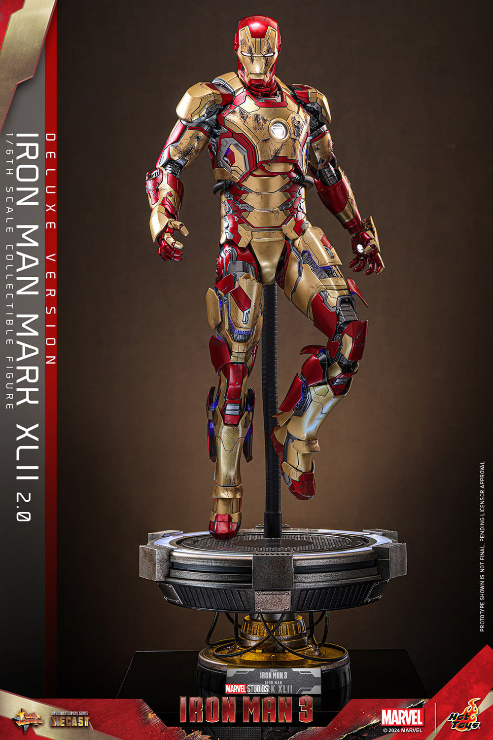 Hot Toys Iron Man 3 Iron Man Mark XlII (2.0)(Deluxe Version) 1:6 Scale Collectible Figure MMS759D66 (Regular Edition)