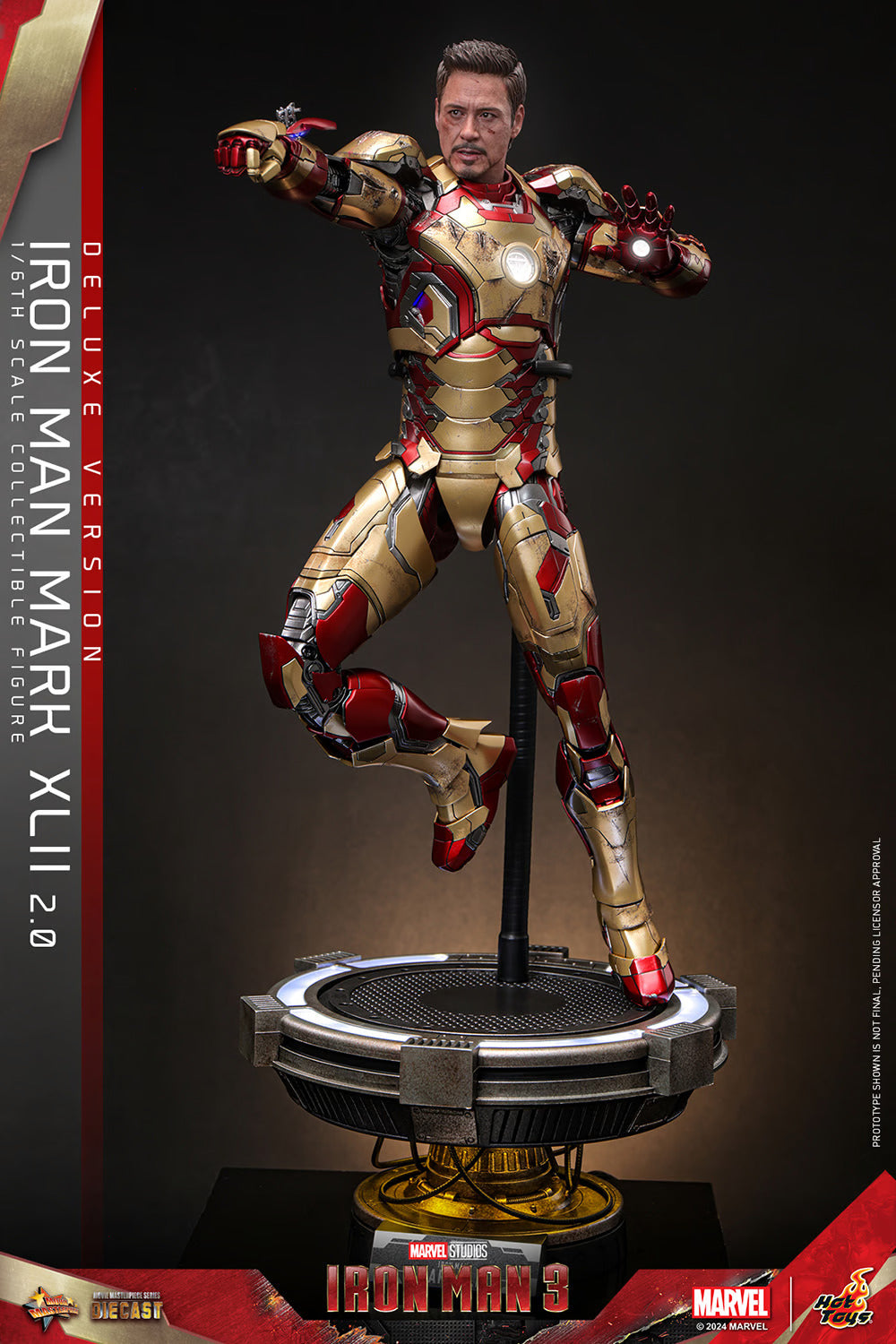 Hot Toys Iron Man 3 Iron Man Mark XlII (2.0)(Deluxe Version) 1:6 Scale Collectible Figure MMS759D66 (Regular Edition)