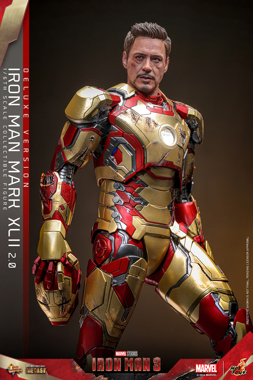 Hot Toys Iron Man 3 Iron Man Mark XlII (2.0)(Deluxe Version) 1:6 Scale Collectible Figure MMS759D66 (Regular Edition)