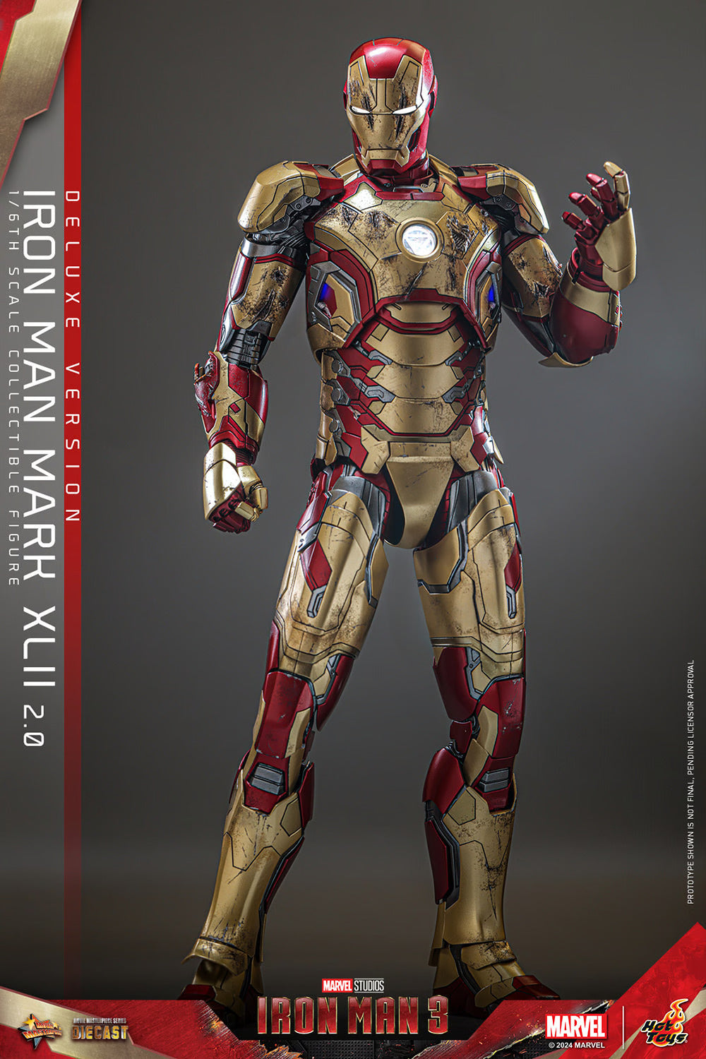 Hot Toys Iron Man 3 Iron Man Mark XlII (2.0)(Deluxe Version) 1:6 Scale Collectible Figure MMS759D66 (Regular Edition)