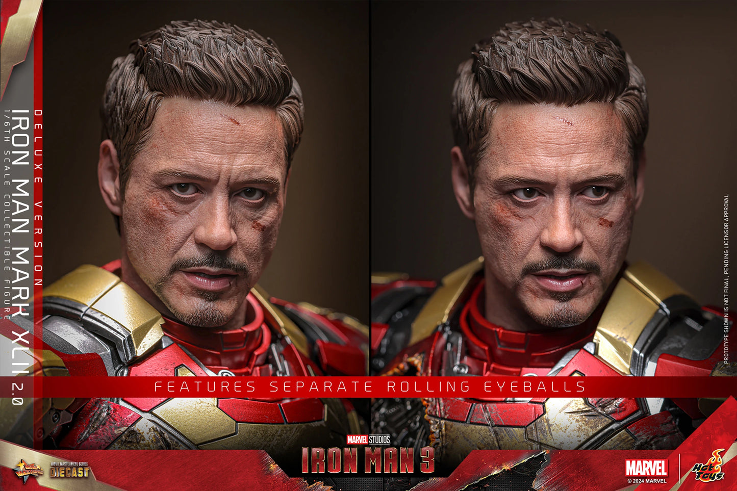 Hot Toys Iron Man 3 Iron Man Mark XlII (2.0)(Deluxe Version) 1:6 Scale Collectible Figure MMS759D66 (Regular Edition)