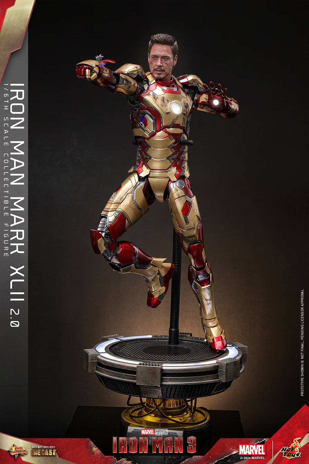 Hot Toys Iron Man 3 Iron Man Mark XlII (2.0) 1:6 Scale Collectible Figure MMS758D65 (Regular Edition)