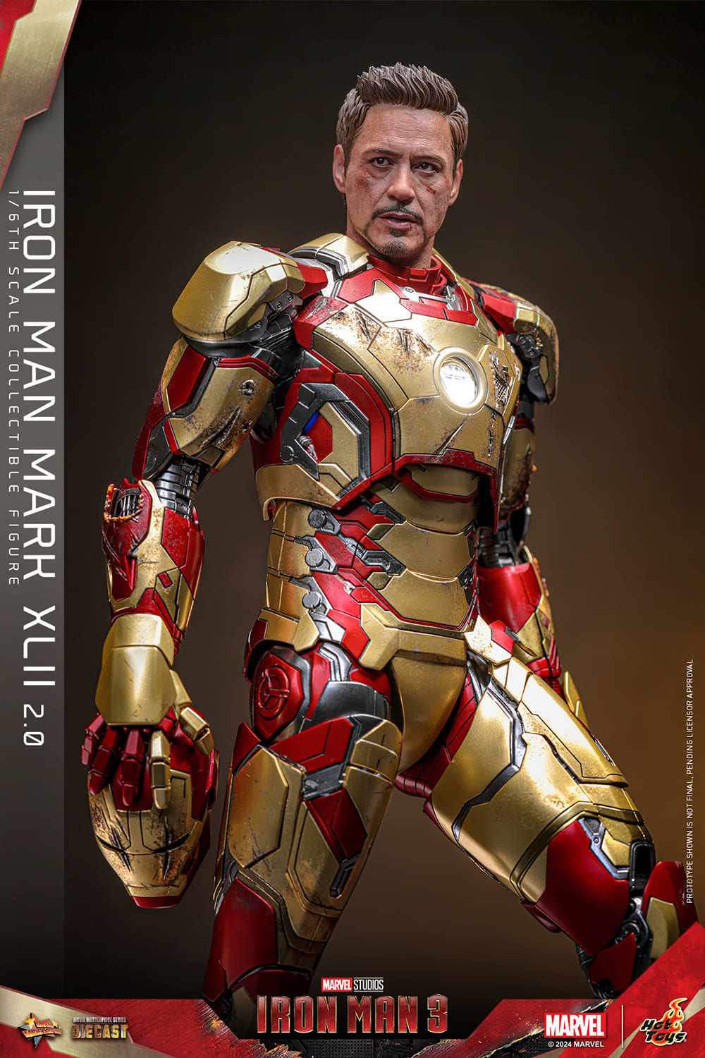 Hot Toys Iron Man 3 Iron Man Mark XlII (2.0) 1:6 Scale Collectible Figure MMS758D65 (Regular Edition)