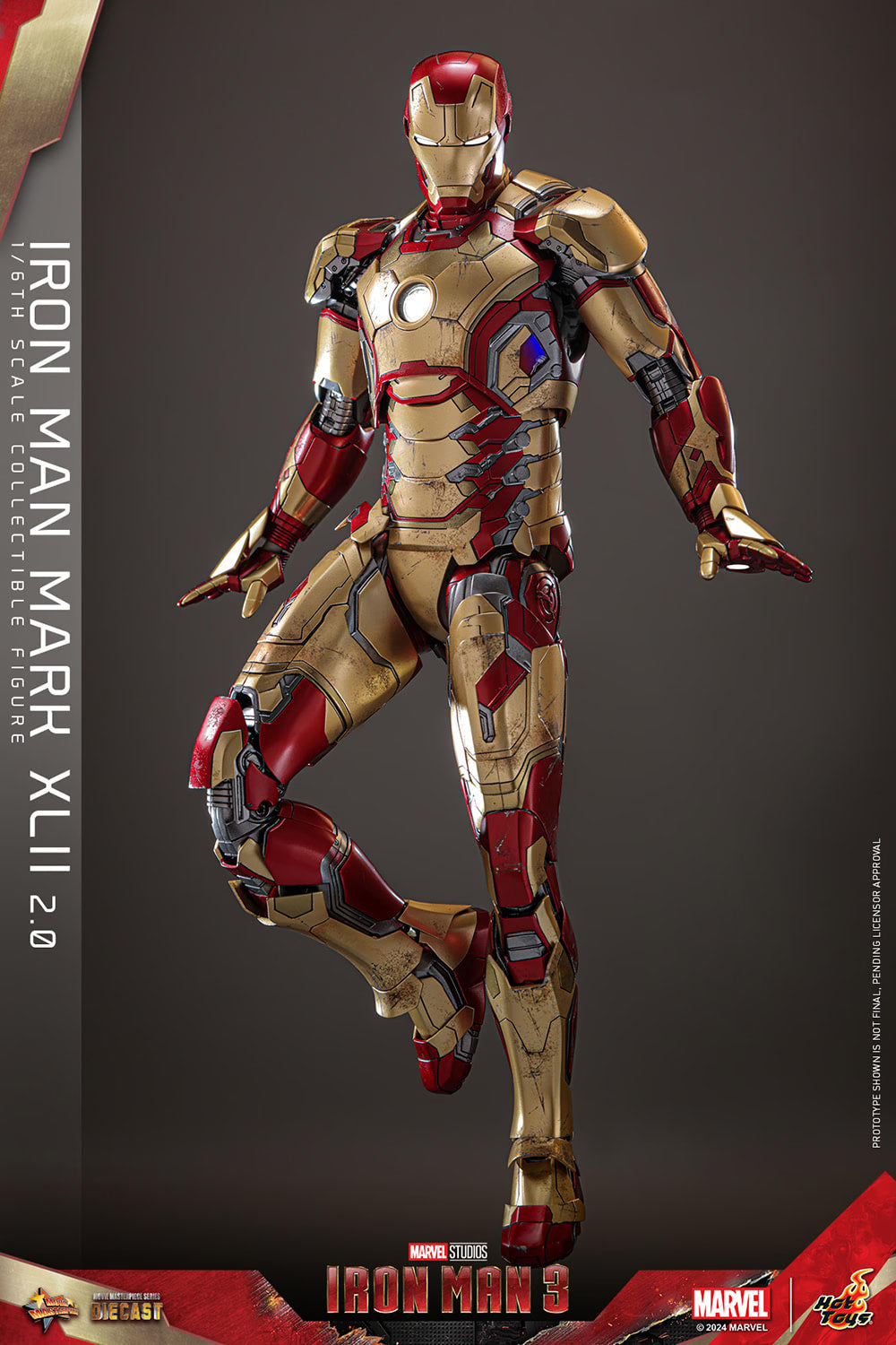 Hot Toys Iron Man 3 Iron Man Mark XlII (2.0) 1:6 Scale Collectible Figure MMS758D65 (Regular Edition)