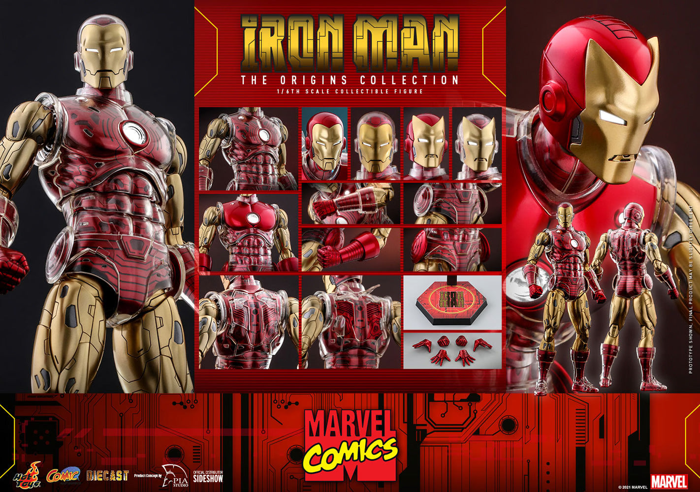 Hot Toys Marvel Comics - 1/6th scale Iron Man Collectible Figure [The Origins Collection] CMS7D37