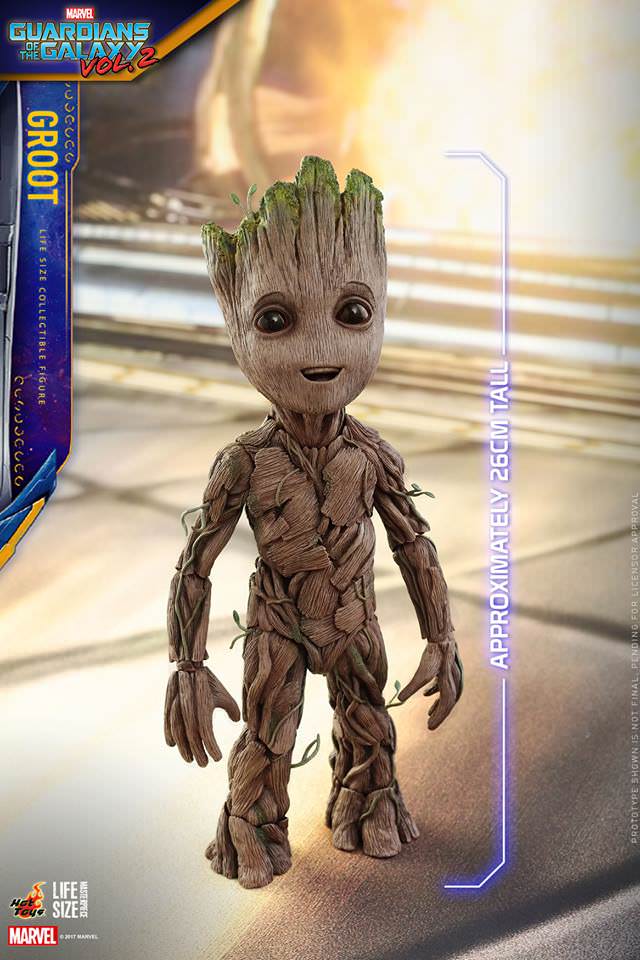 Hot Toys Guardians Of The Galaxy 2: Groot Lize Size Collectable Figure LMS004