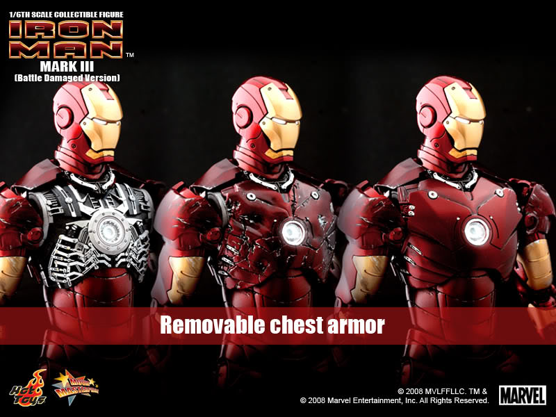 Hot Toys Iron Man Mark III (Battle Damaged Version) MMS110