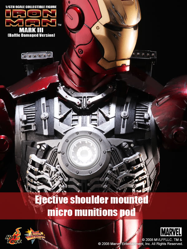 Hot Toys Iron Man Mark III (Battle Damaged Version) MMS110